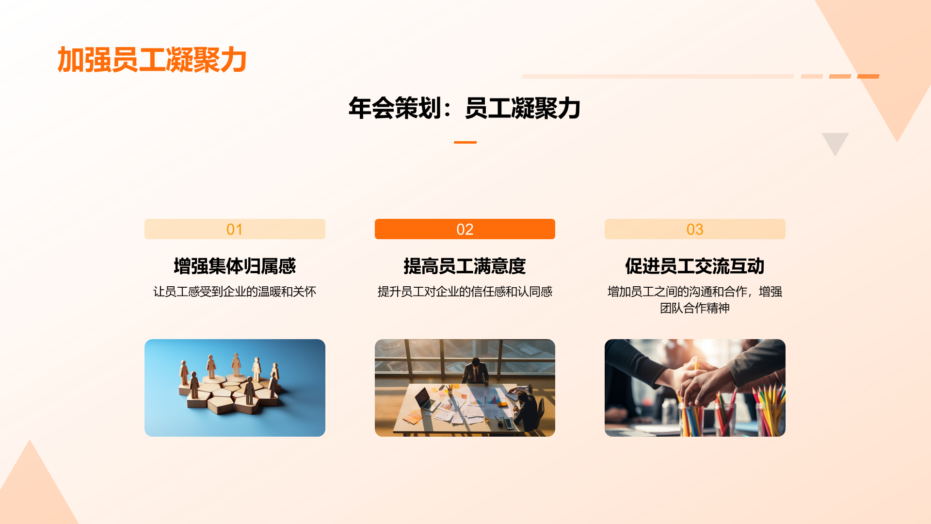 橙色简约企业年会策划PPT模板