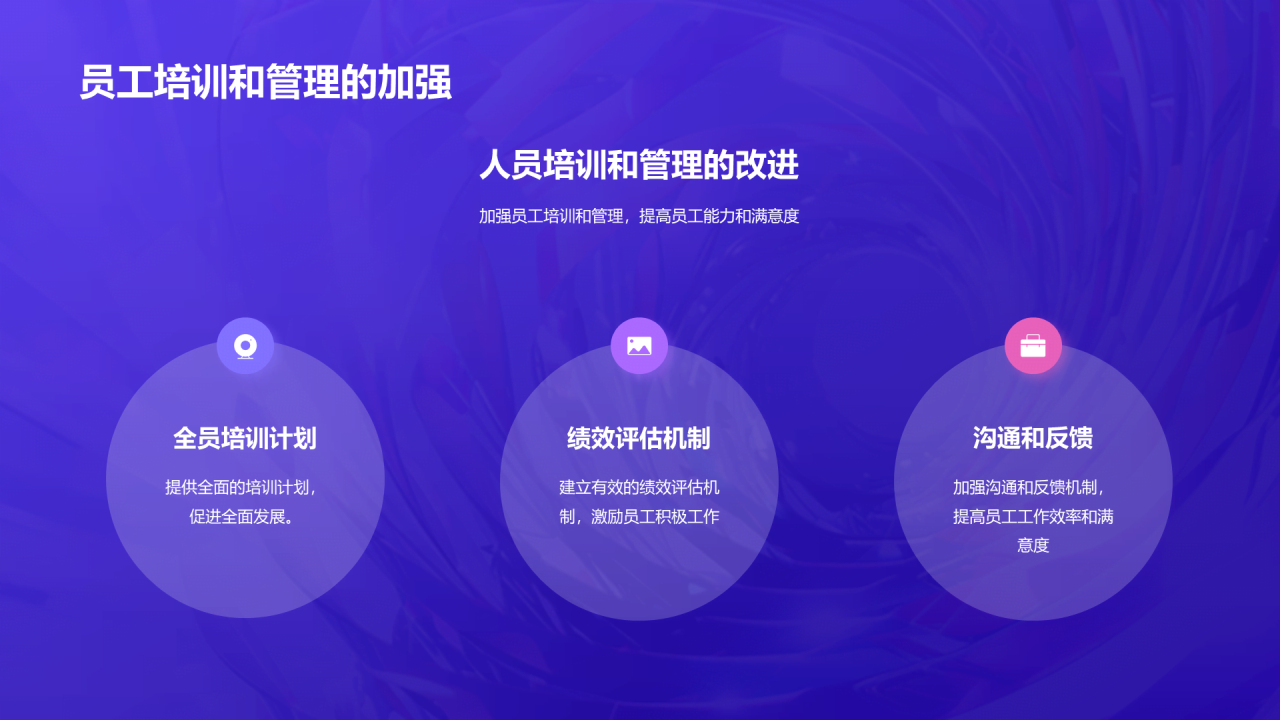 紫色简约扁平年度绩效总结PPT模板