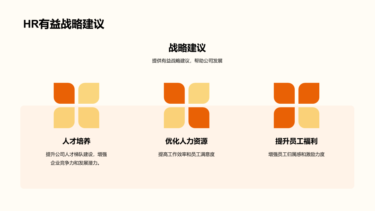 橙色插画人力资源行政年终总结PPT模板