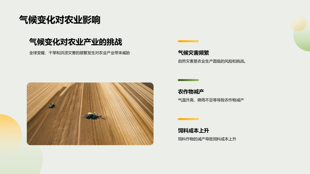 绿色商务农业产业年终总结PPT模板