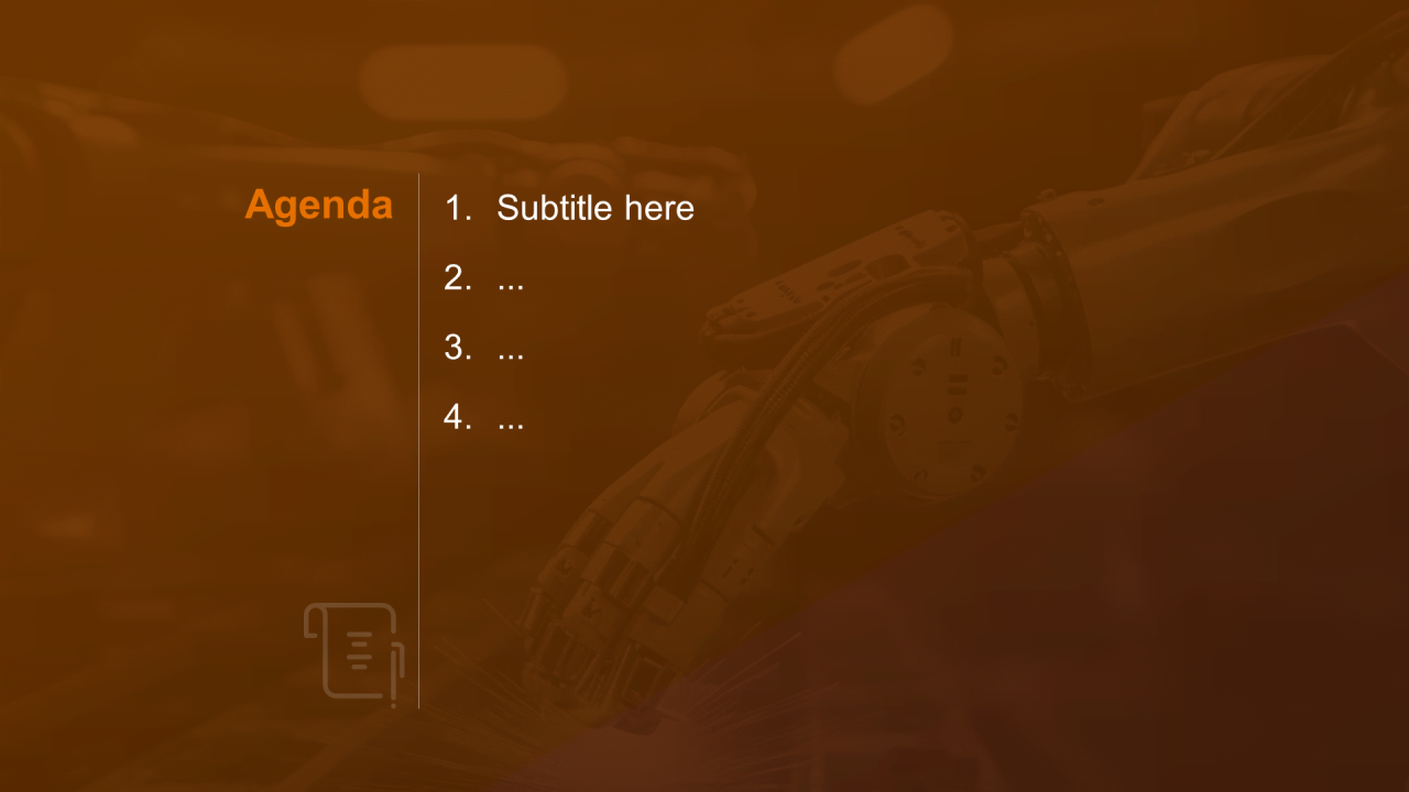 黄色商务现代机械制造年终总结PPT主题