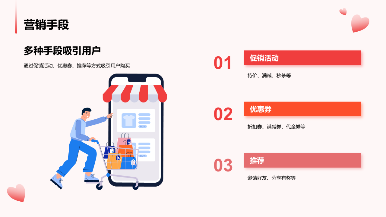 红色卡通双十二销售提升战略PPT模板