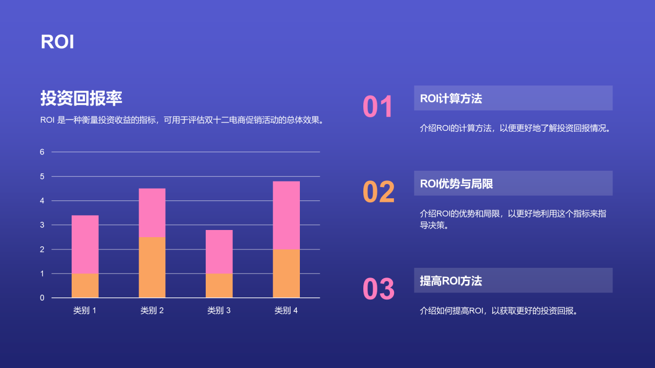 紫色3D创意酷炫双十二活动复盘PPT模板