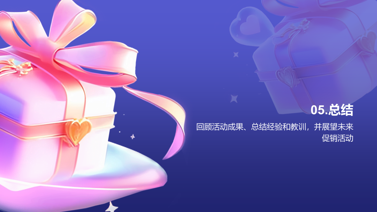 紫色3D创意酷炫双十二活动复盘PPT模板