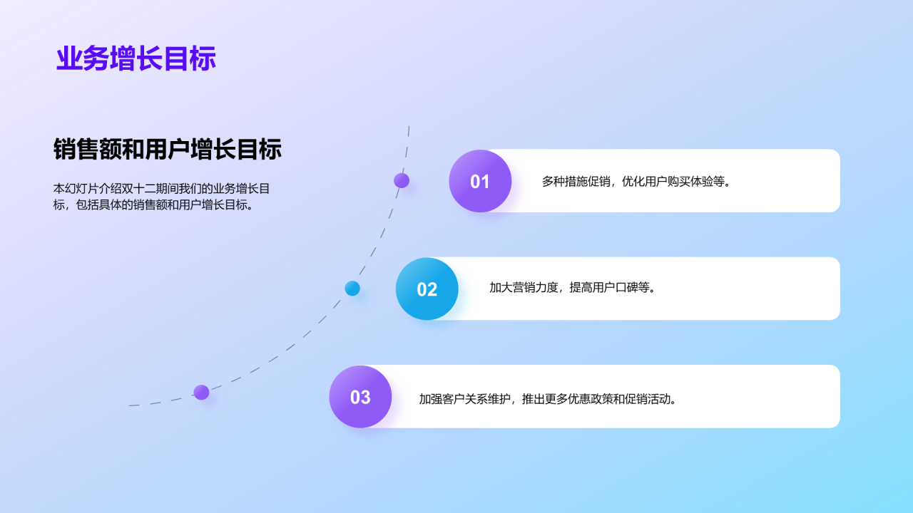 紫色3D创意酷炫双十二营销策划PPT模板