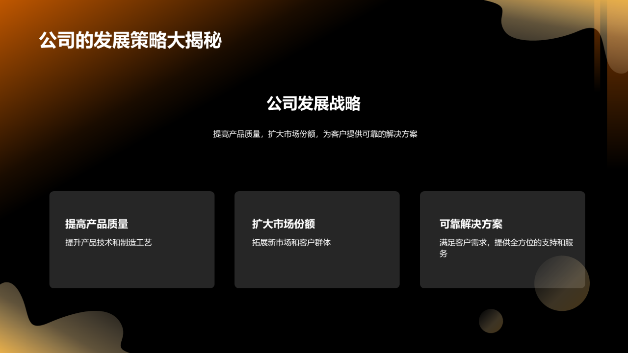 黑色电力行业年终总结PPT模板