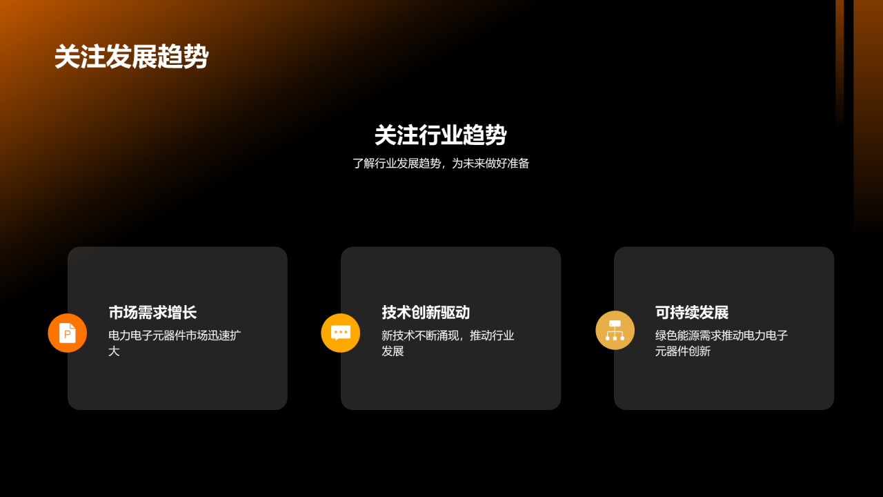 黑色电力行业年终总结PPT模板