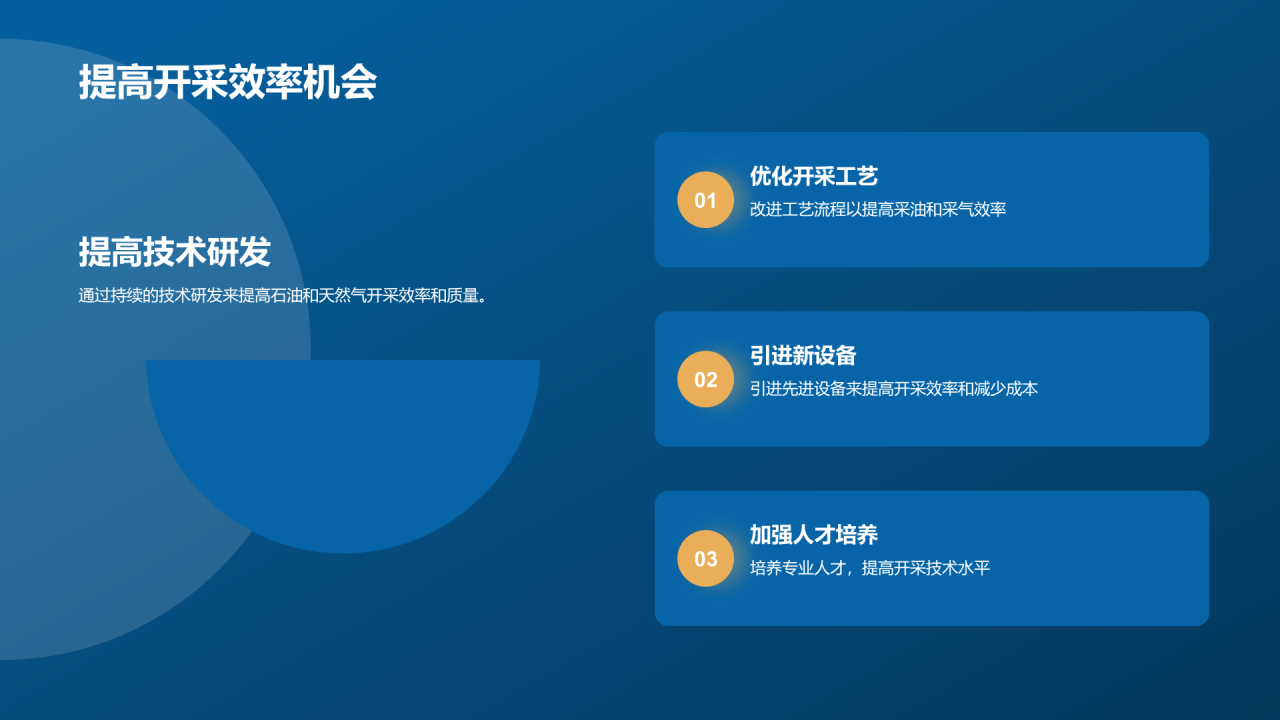 蓝色商务现代石油气田年终总结PPT模板