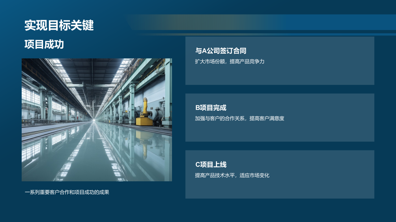 蓝色商务现代工业机械行业年终总结PPT模板