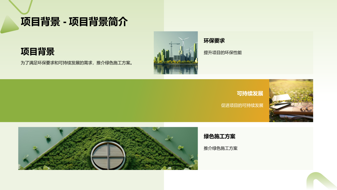 绿色商务现代建筑施工实践年终总结PPT模板