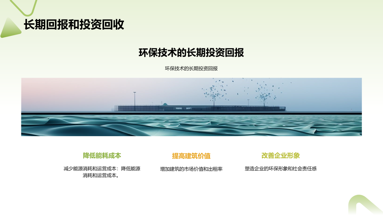 绿色商务现代建筑施工实践年终总结PPT模板