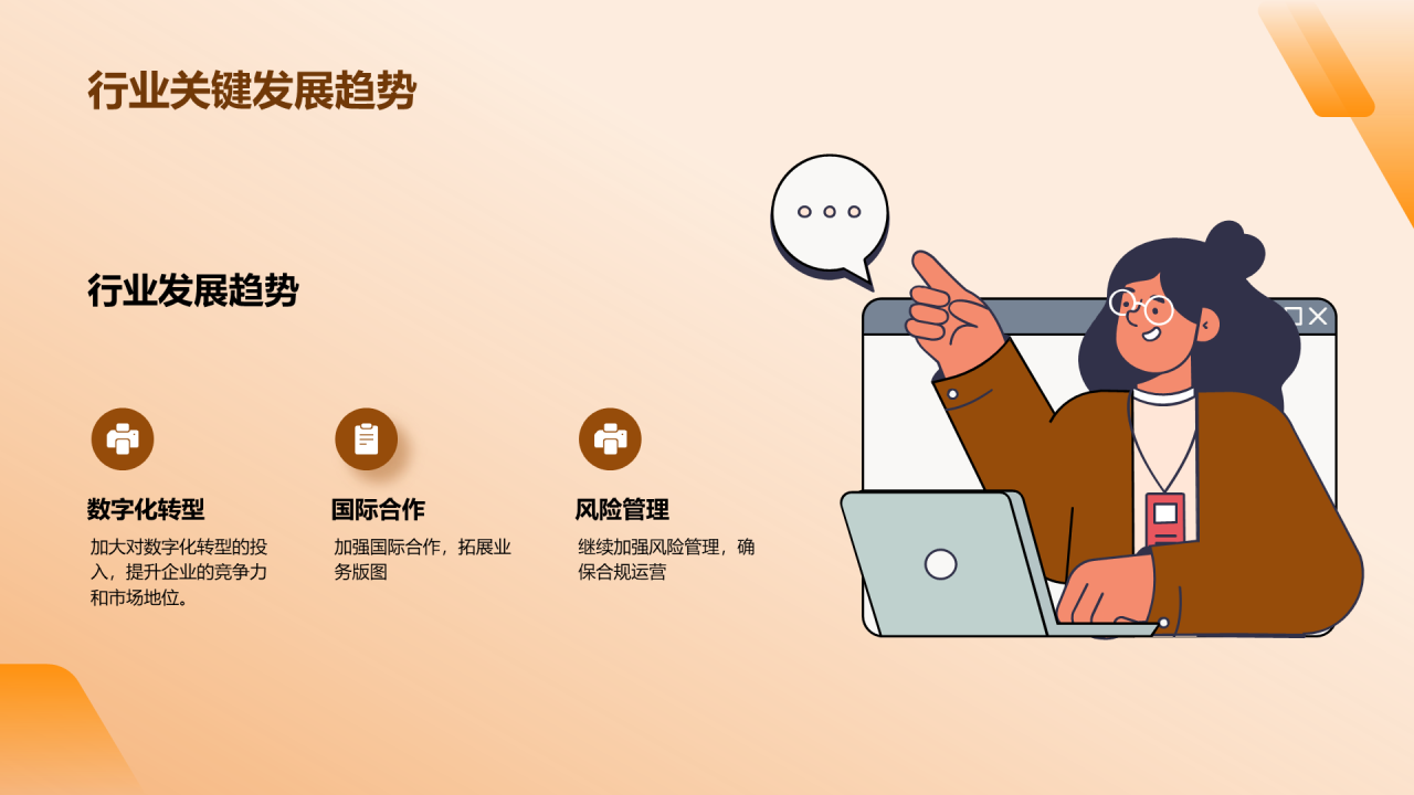 橙色商务现代法律行业年终总结PPT模板