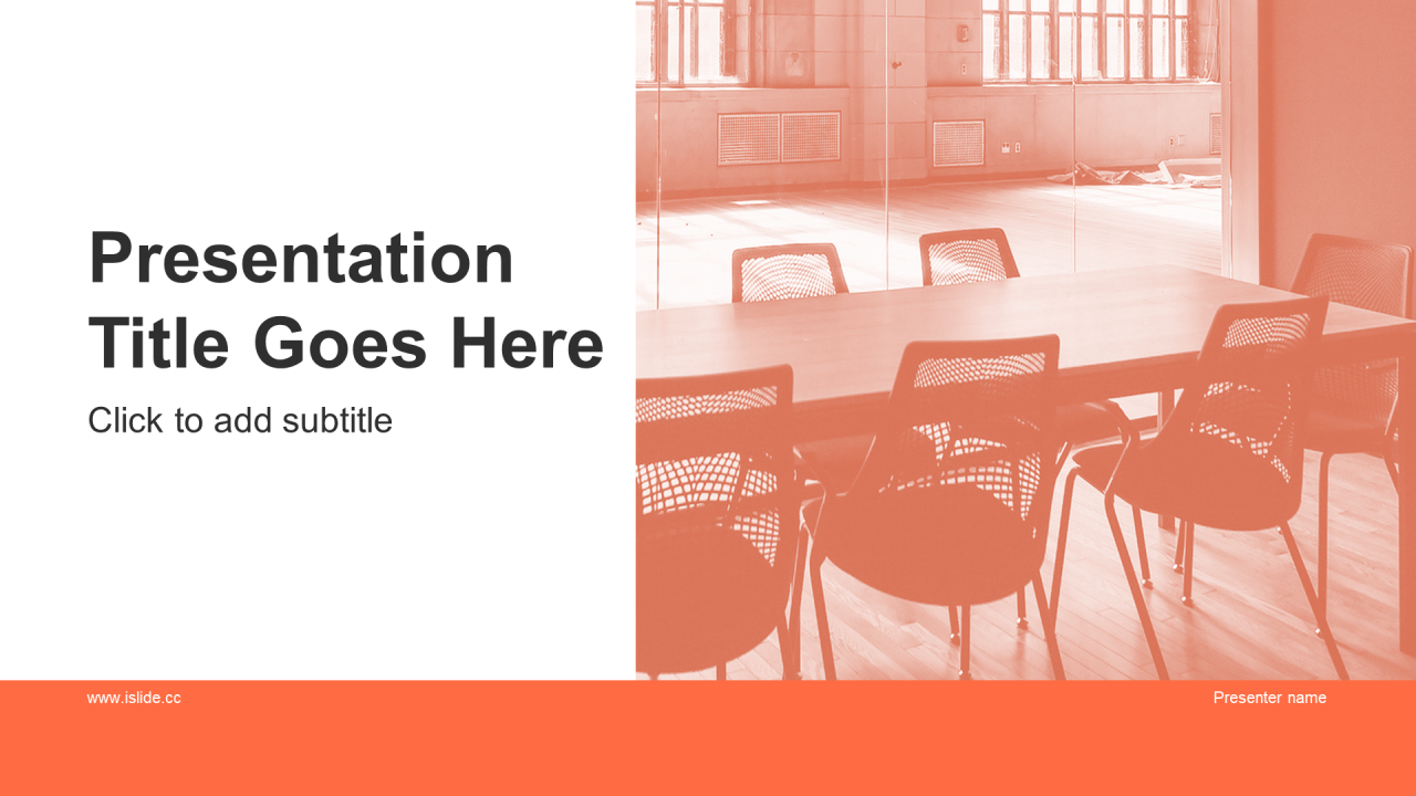 橙色简约商务竞聘述职PPT模板