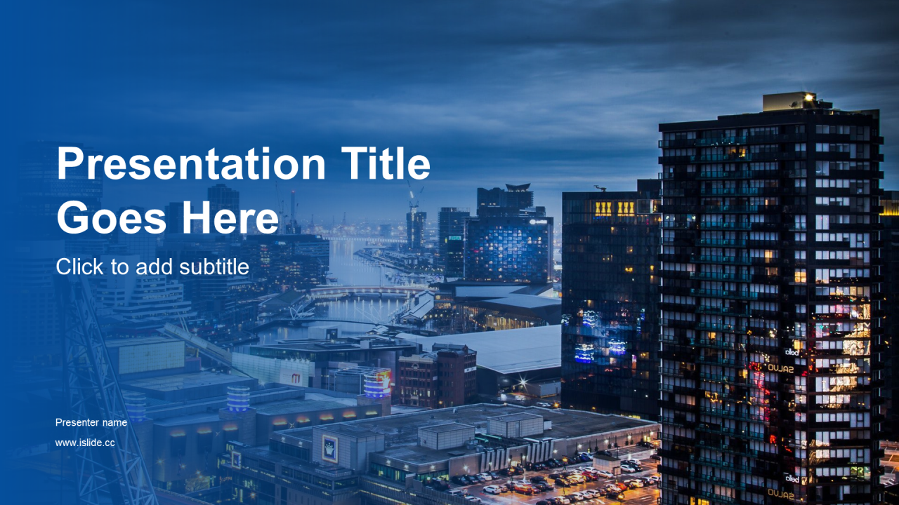 蓝色商务培训课件PPT主题