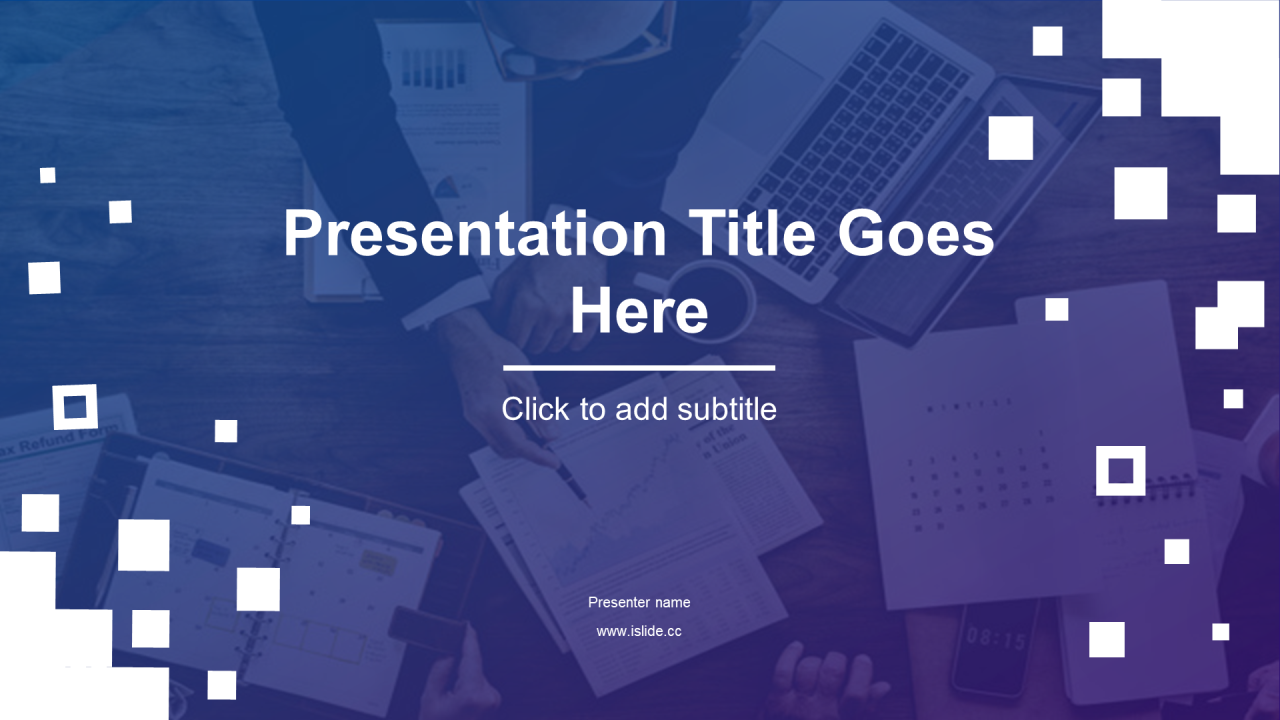 蓝色渐变商务工作总结汇报通用PPT模板