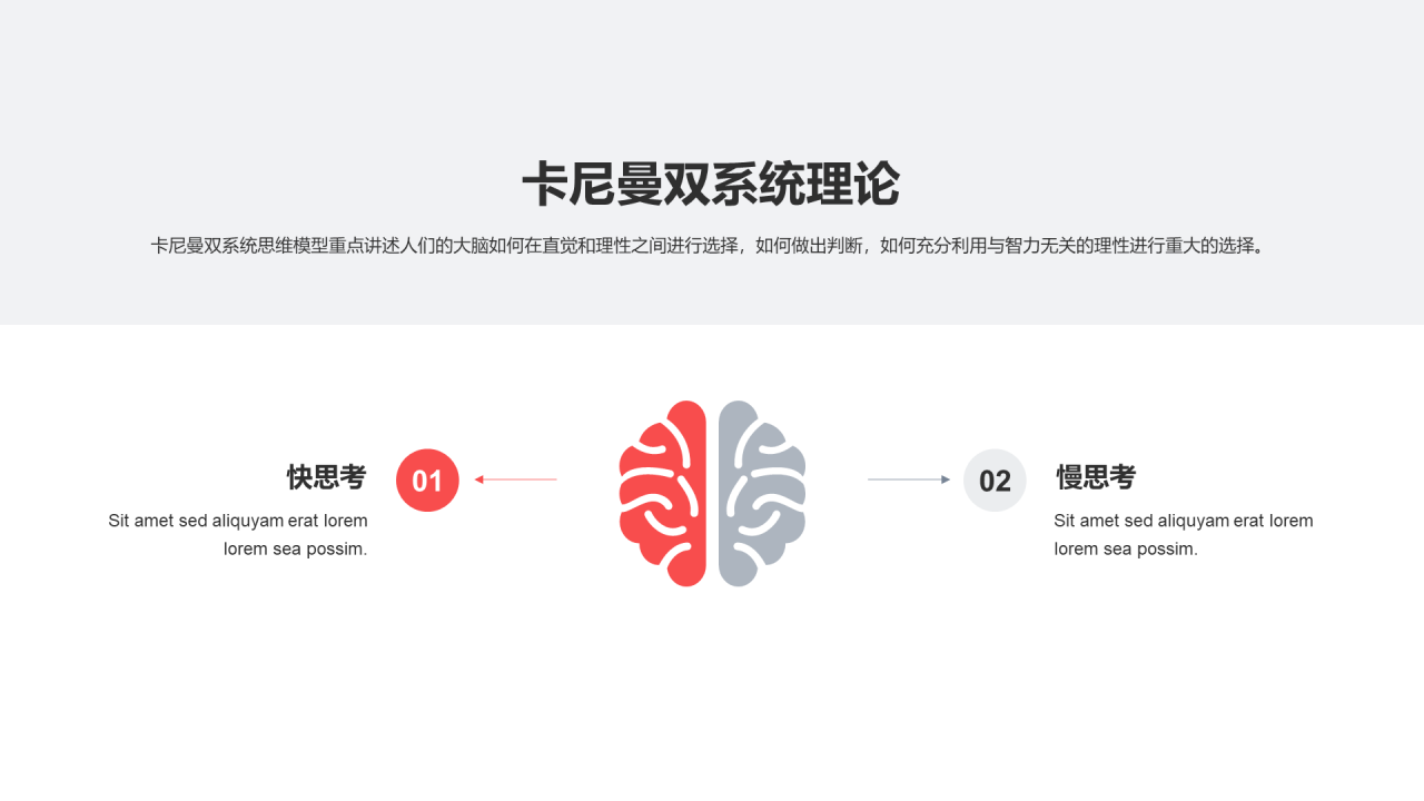 卡尼曼双系统理论PPT图示