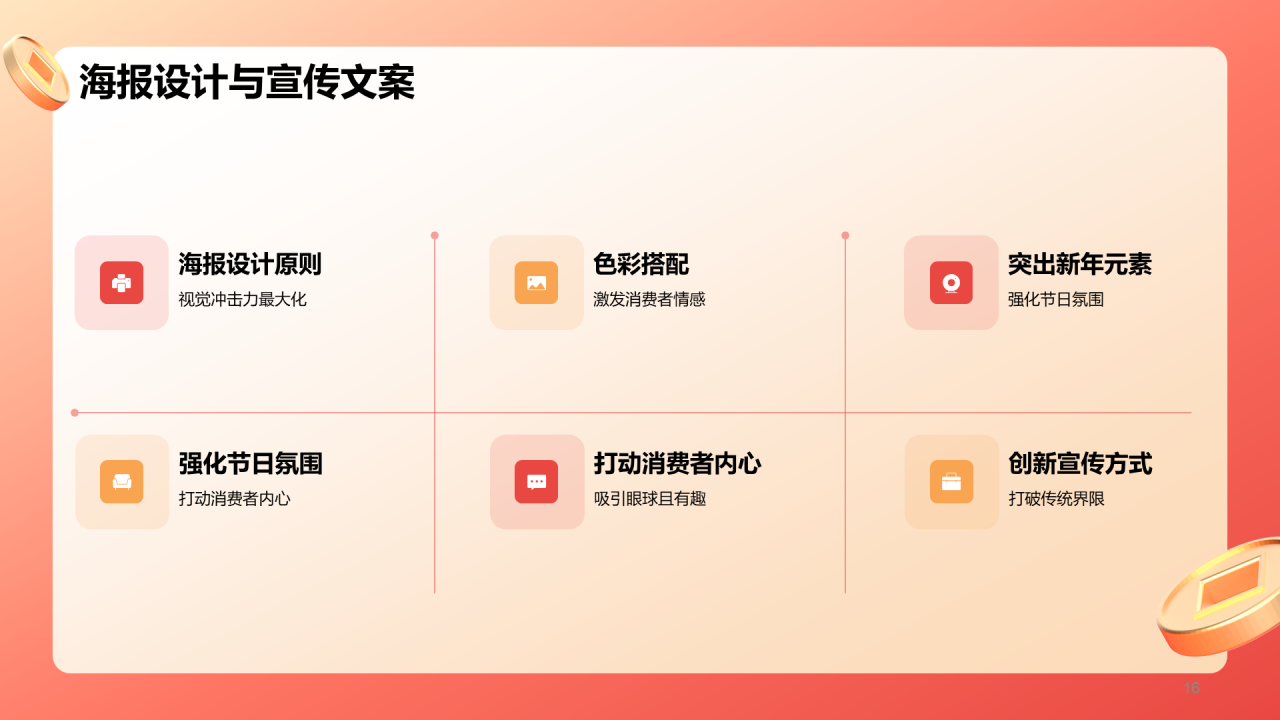 红色创意3D新年促销计划PPT模板