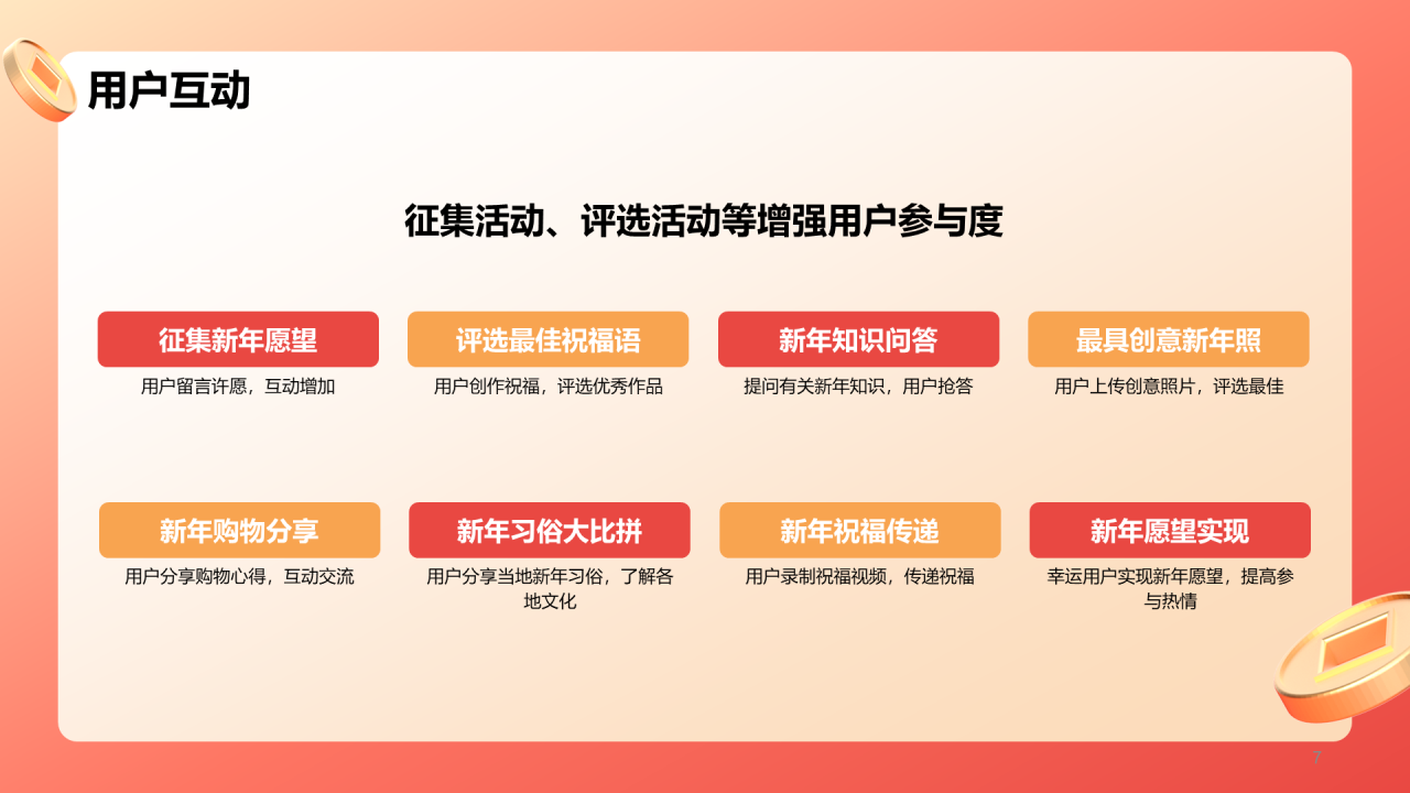 红色创意3D新年促销计划PPT模板