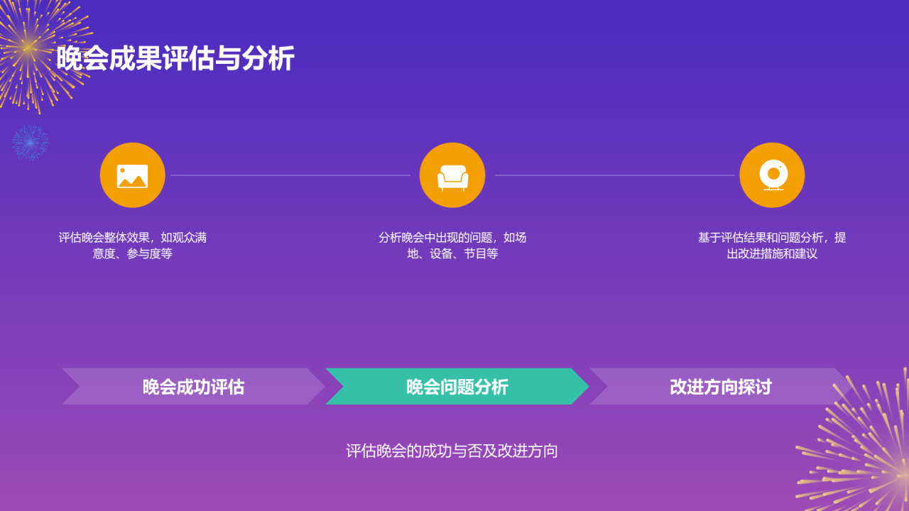 紫色3d 创意学生元旦晚会PPT模板