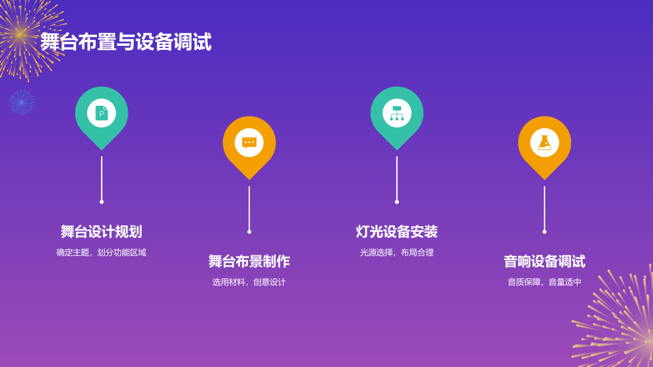 紫色3d 创意学生元旦晚会PPT模板