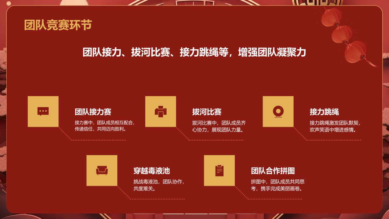 红色国潮风年会游戏策划PPT