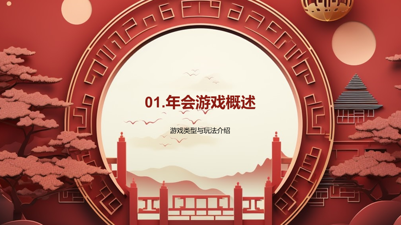 红色国潮风年会游戏策划PPT