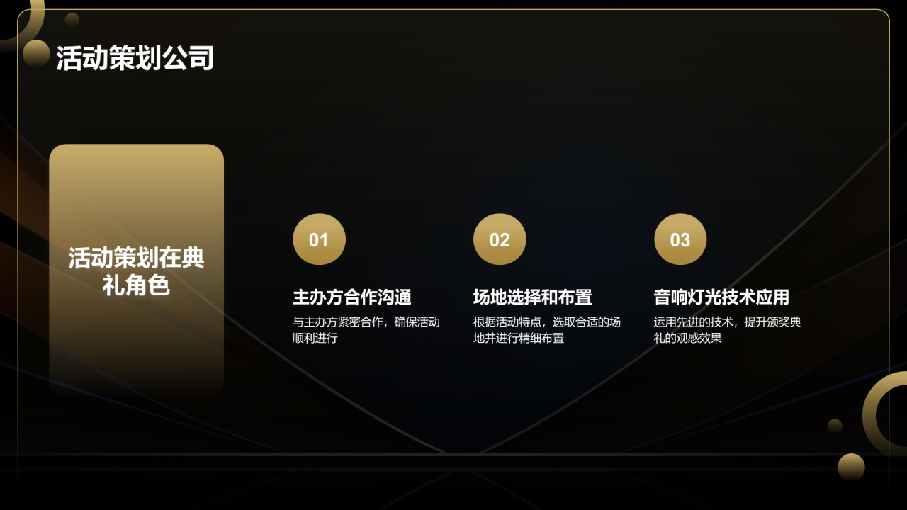 蓝色奢华星光熠熠颁奖盛典PPT