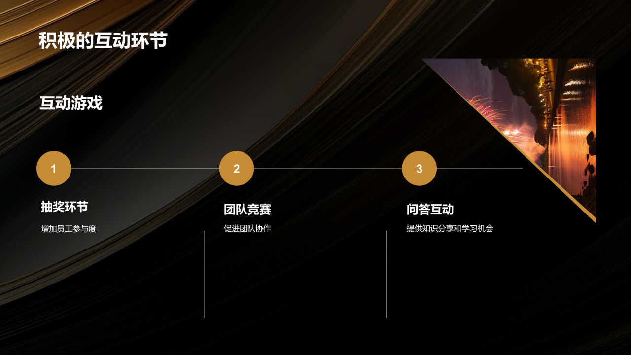 黑金奢华时尚企业年会策划PPT