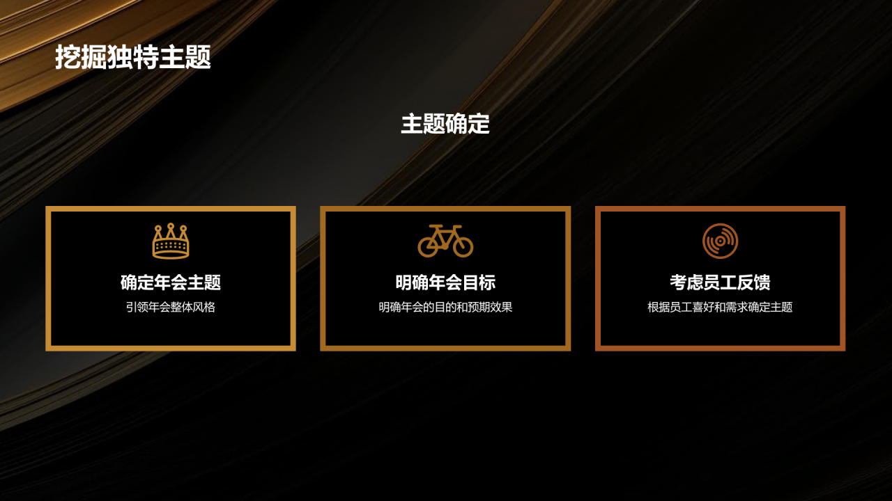 黑金奢华时尚企业年会策划PPT