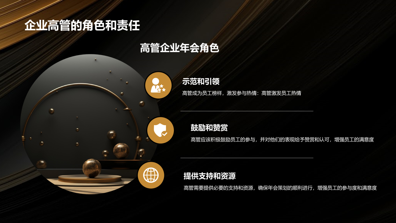 黑金奢华时尚企业年会策划PPT