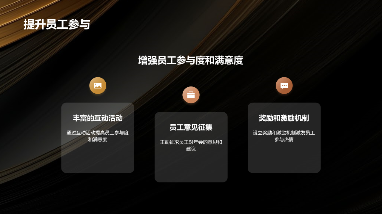 黑金奢华时尚企业年会策划PPT