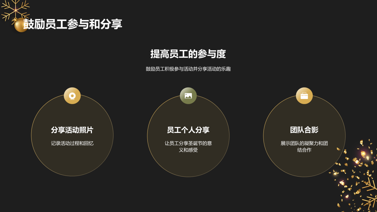 黑金奢华圣诞主题活动推广策划PPT模板