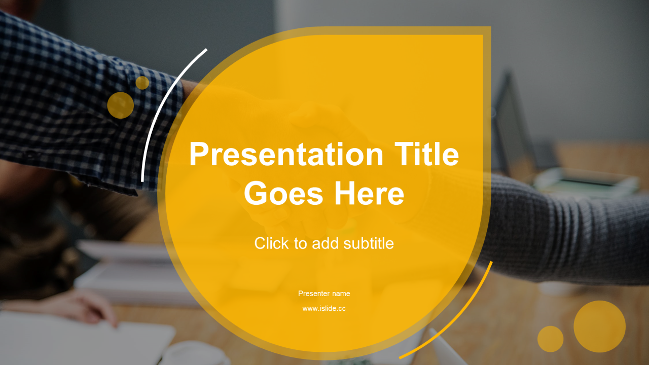 黄色商务工作总结PPT主题