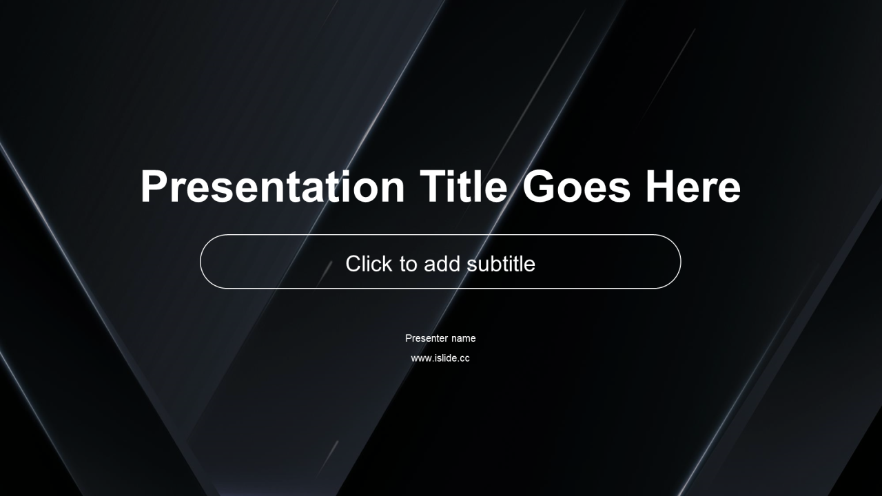 黑色商务简约科技人工智能产品发布会PPT素材下载