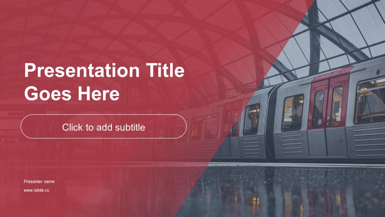 红灰色商务现代交通运输工作汇报PPT主题