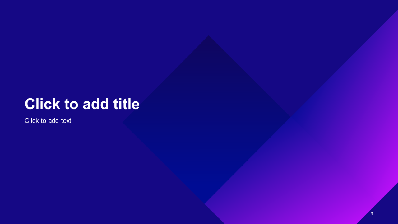 蓝紫色简约渐变色块商务工作规划PPT模板