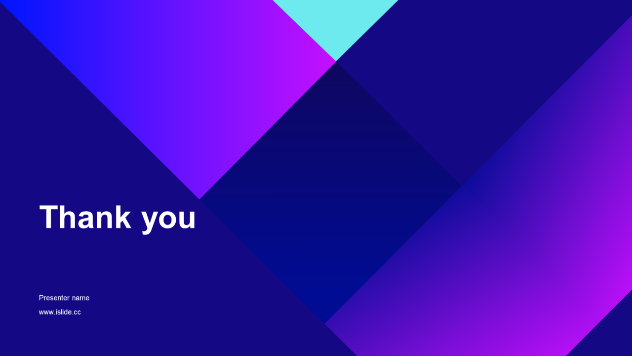 蓝紫色简约渐变色块商务工作规划PPT模板