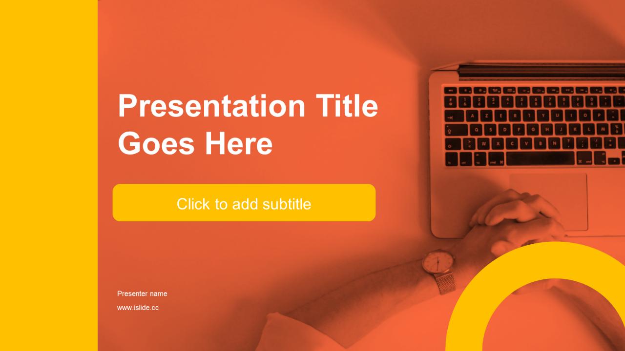 橙色扁平竞聘述职PPT主题