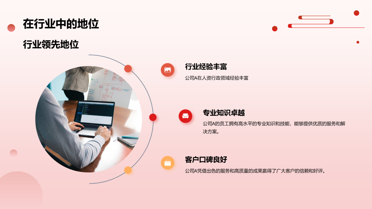 红色扁平人力资源年会庆典PPT模板