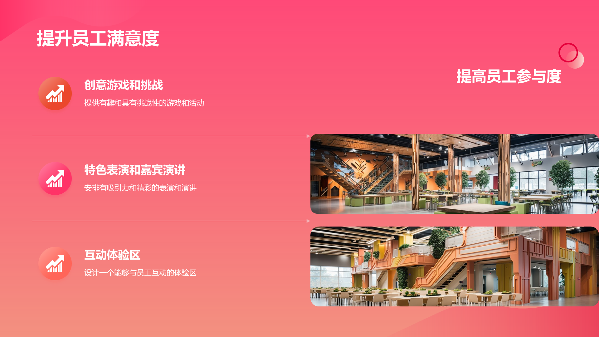 红色简约扁平年会创新PPT模板