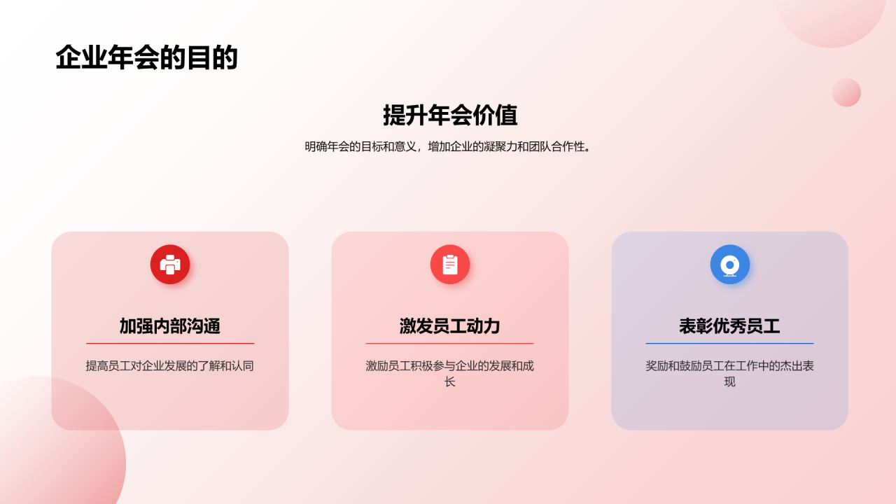 红色简约企业年会创新策划PPT模板
