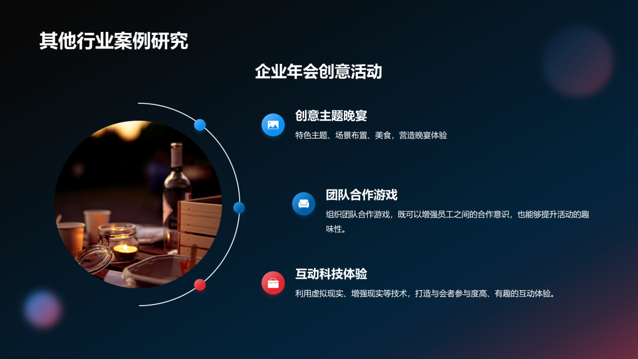 黑色创意企业年会活力创新PPT模板