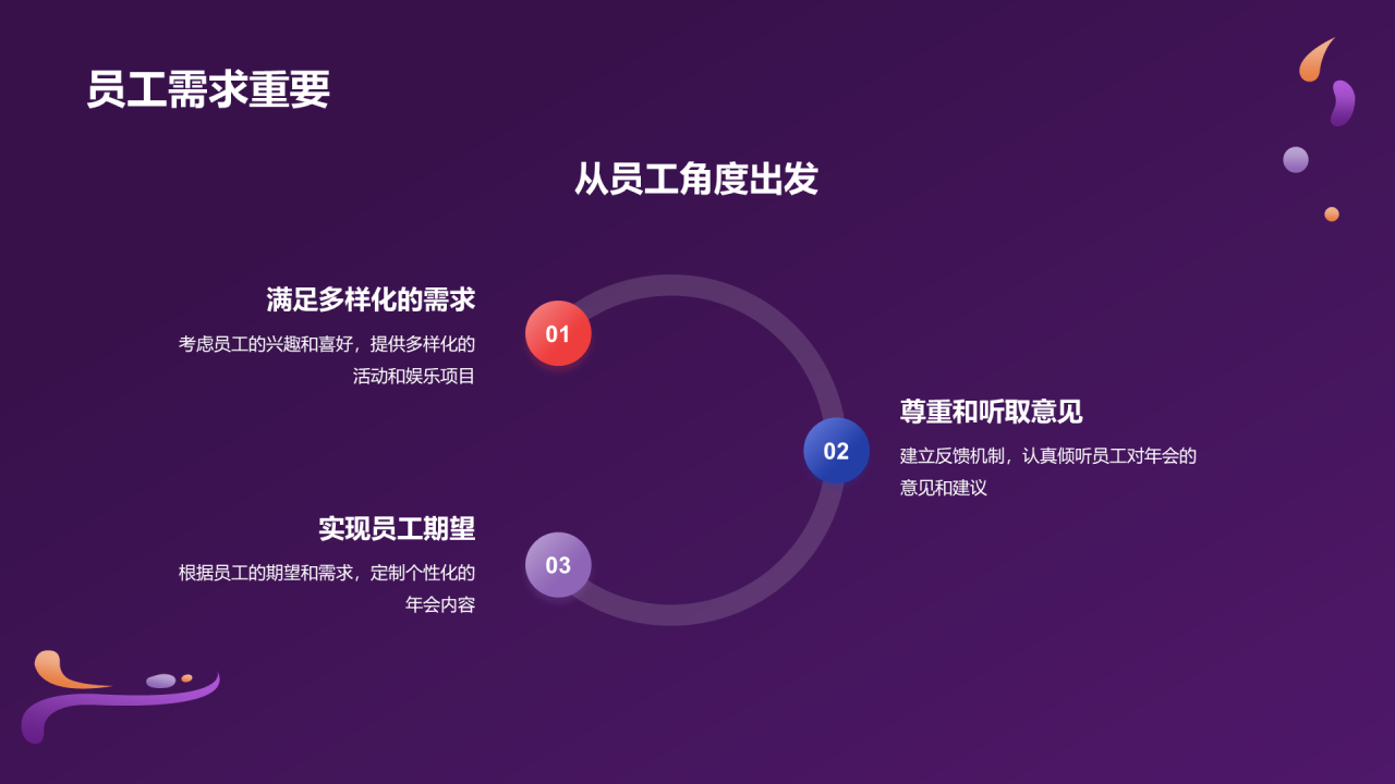 紫色创意企业创新年会PPT模板