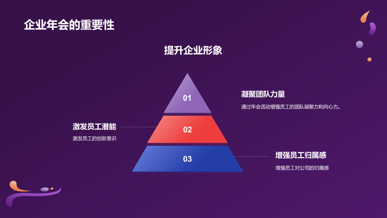紫色创意企业创新年会PPT模板