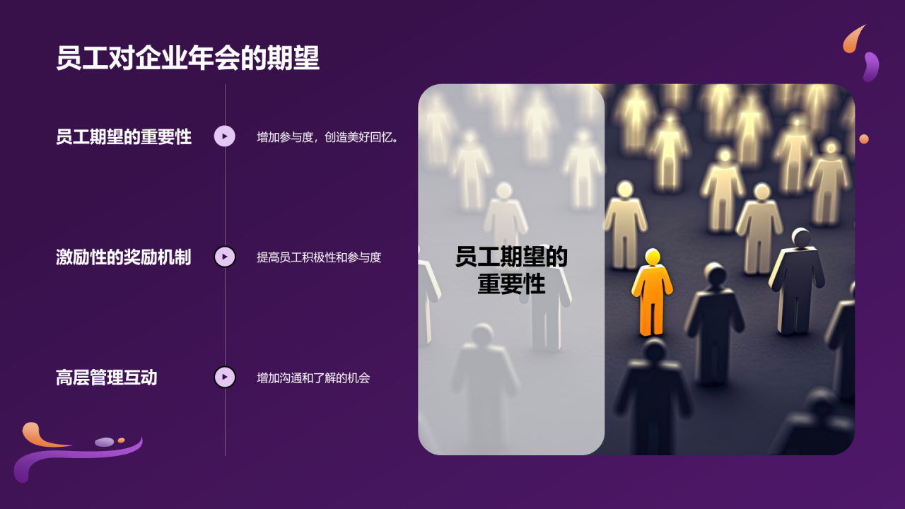 紫色创意企业创新年会PPT模板