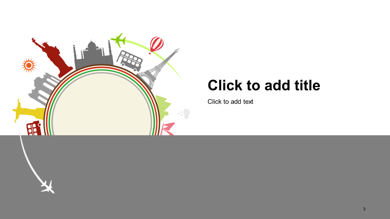 多色插画旅游旅行竞聘述职PPT主题