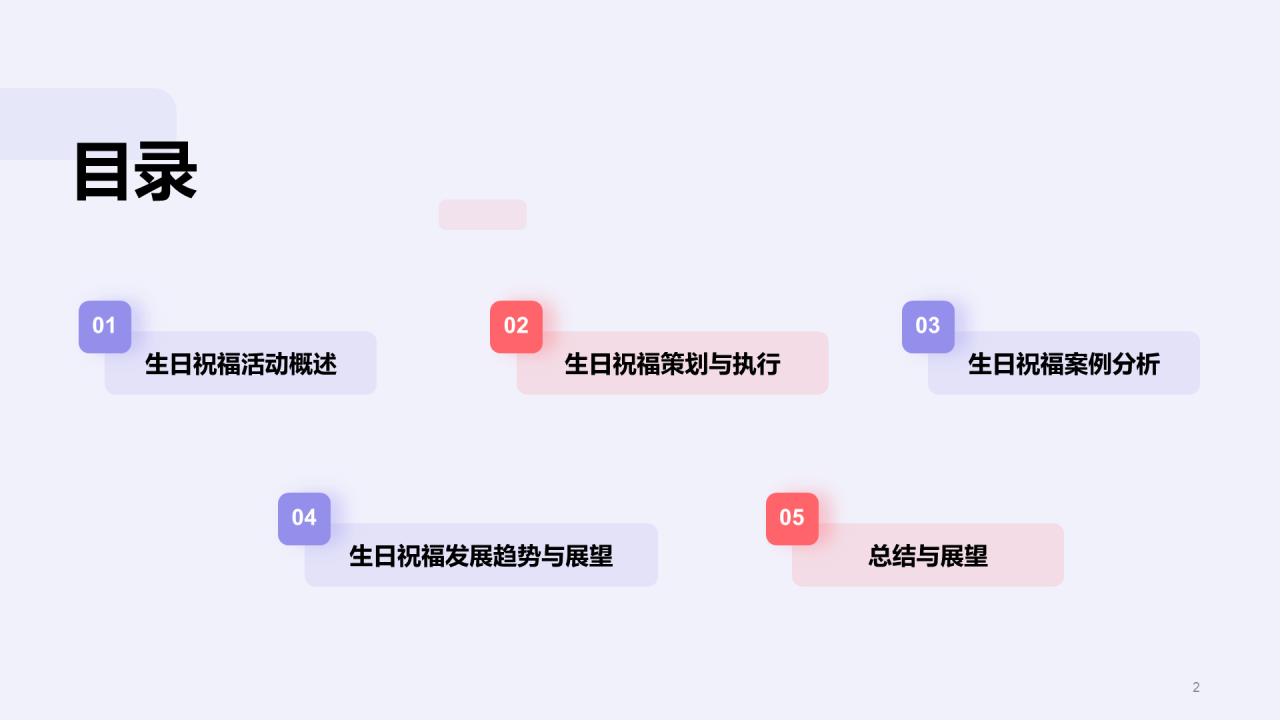 紫色插画生日祝福活动PPT模板