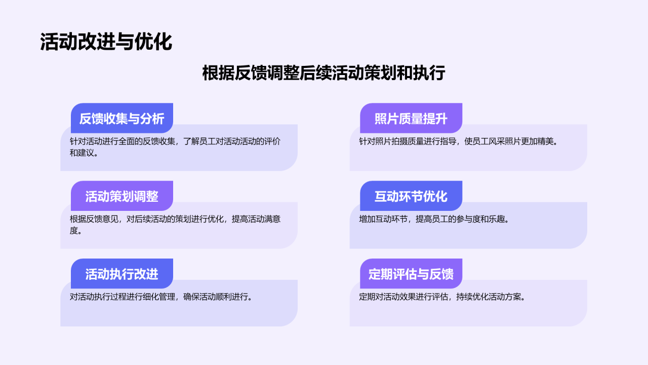 紫色插画员工风采凝聚团队力量PPT模板