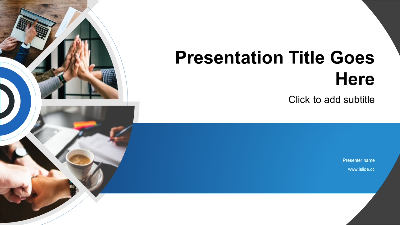 蓝色商务工作总结PPT主题