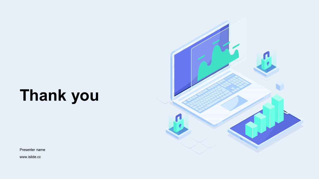 蓝色创意金融保险银行研究报告PPT主题